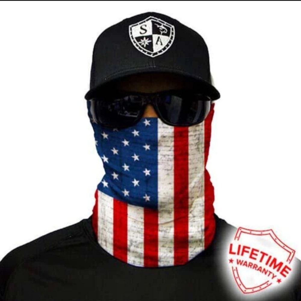 SA Company Face Shield Mask USA American Flag Fishing Cycling Outdoor Brand New